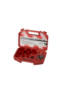 Tomax Bi-Metal Panç Takımı - 13`lü set (19-64 mm), Ahşap İçin, Çantalı