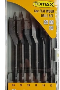 Tomax Yaprak Ahşap Matkap Ucu Takımı 12-24 mm - 6 Parçalı