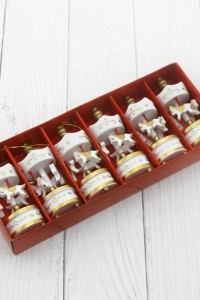 Toptan Dekoratif 6lı Beyaz Mini Atlı Karınca