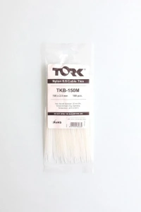Tork Beyaz Kablo Bağı 2,5X150