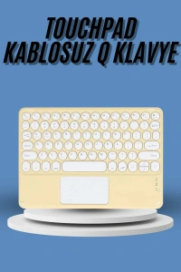 Touchpad Tüm Cihazlara Uyumlu Bluetooth Klavye Touchpad Slim Kablosuz Wifi Q Klavye