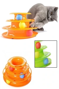 Tower of Tracks 3 Katlı Kedi Oyuncağı