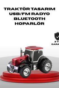 Traktör Tasarımlı Bluetooth Hoparlör USB TF AUX FM Radyo