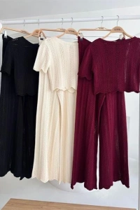 Triko Bluz Pantolon İkili Takım 10084-025