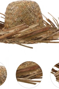 Tropikal Parti Natural Hasır Şapka