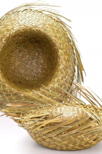 Tropikal Parti Natural Hasır Şapka