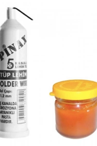 Tüp Lehim Teli ve Lehim Pastası Set