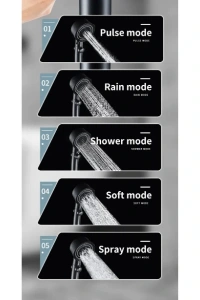 Turbo Duş Başlığı 5 Modlu