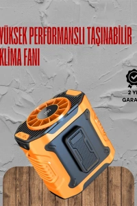 Turbo Mini Fan – Dijital Ekranlı, Sessiz & Şarjlı Serinlik!