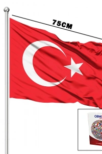 Türk Bayrağı - 50x75 cm - Alpaka Kumaş