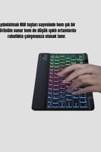 Türkçe Q Klavye RGB Işıklı Ergonomik Tasarımlı