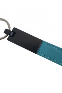 Turkuaz Deri Metal Anahtarlık