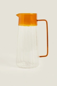 Turuncu Detaylı Cam Sürahi 1600 ml