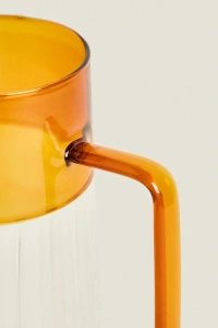 Turuncu Detaylı Cam Sürahi 1600 ml