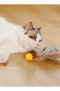 Tüylü Şarjlı Kedi Oyuncağı