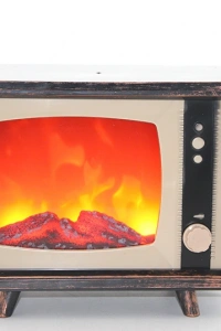 TV Tasarımlı Ledli Şömine Lamba