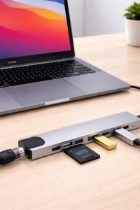 Type C Hub Çoklayıcı 8 Port USB HDMI RJ45 Kart Okuyucu