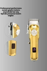 Type-C Şarjlı LCD Ekranlı Profesyonel Saç Sakal Tıraş Makinesi