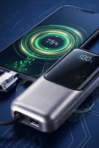 Type C ve Lightning Destekli Yüksek Kapasiteli Powerbank 13000 mAh