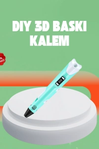 Üç Boyutlu 3D Yazıcı Kalem ABS ve PLA Uyumlu