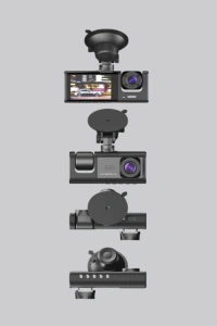 Üç Kameralı Araç DVR Full HD Gece Görüşlü ve 2 inç IPS Ekranlı