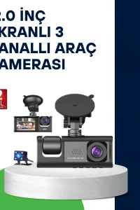 Üç Kameralı Araç Kamerası Full HD Gece Görüş  G-Sensör