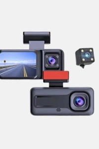 Üç Kameralı Dash Cam 170° Geniş Açılı Full HD Gece Görüşlü