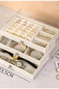 Üç Katlı Takı Organizeri