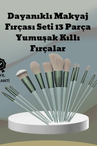 umuşak Kıllı Estetik Tasarımlı 13lü Makyaj Fırçası Seti Günlük ve Profesyonel Kullanım