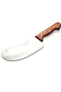 Ündeğerli Bursa Paslanmaz Mutfak Soğan Satırı, Börek Bıçağı No:2, 18 cm - Ahşap Sap
