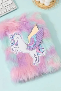 Unicorn Tasarımlı Peluş Hatıra Defteri