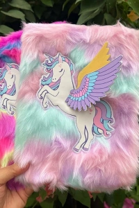 Unicorn Tasarımlı Peluş Hatıra Defteri