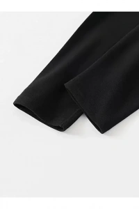 Unisex Şardonlu Termal İçlik Tayt Siyah