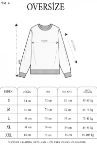 Unisex Üç İplik Parçalı Yakalı SweatShirt - Kırmızı