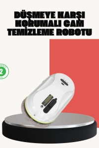 UPS Destekli Düşmeye Karşı Korumalı Cam Temizleme Robotu