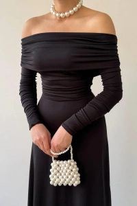 Uras Straplez Elbise