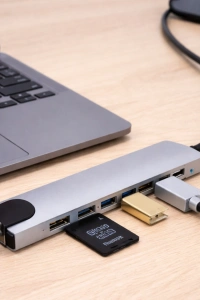 USB C Çoklu Port Adaptör HDMI USB Ethernet SD Kart Hub