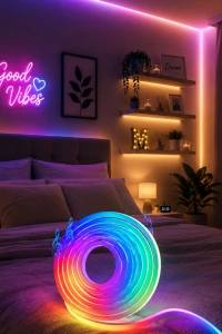 USB Girişli RGB Neon Şerit Led TV Oda Masa Dekor Işığı