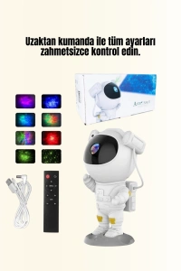 USB Güç Bağlantılı Çok Fonksiyonlu Astronot Gece Lambası