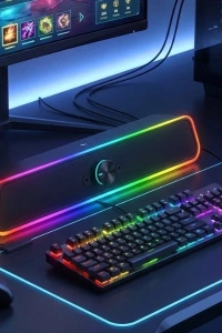 USB Jak Ve Mikrofon Çıkışlı RGB Hoparlör