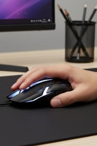 USB Kablolu Işıklı 3D Optik Mouse