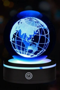 USBli Dünya Tasarımlı Dönen Cam Küre