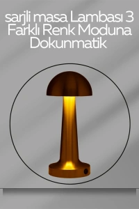 USB Şarjlı Dokunmatik LED Masa Lambası – 3 Renk Modu & Dimmer