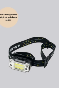 USB Şarjlı Mini LED KAFA Feneri 50m Odak 150m Geniş Aydınlatm