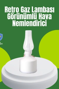 USB Şarjlı Retro Gaz Lambası Hava Nemlendirici Led Atmosfer Işıklı