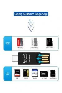 USB To Type-C Kart Okuyucu