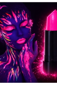 UV Neon Pembe Ruj – Karanlıkta Parlayan Makyaj Boyası