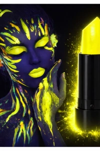 UV Neon Sarı Ruj – Karanlıkta Parlayan Makyaj Boyası