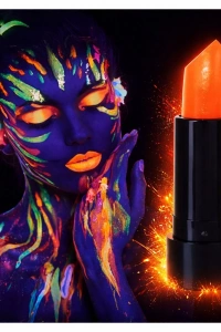 UV Neon Turuncu Ruj – Karanlıkta Parlayan Makyaj Boyası