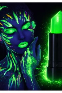 UV Neon Yeşil Ruj – Karanlıkta Parlayan Makyaj Boyası